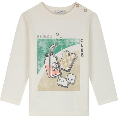 Prénatal peuter shirt Dark Off-White 74 heren