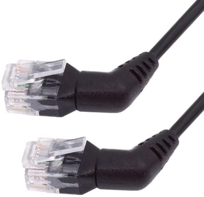 Allecto - Ethernet Kabel - 10Gbps Snelheid - 90 Graden Hoek - 0.2M Lengte - Hoge Kwaliteit - Ideaal voor Gaming - Geschikt voor Netwerkverbindingen...