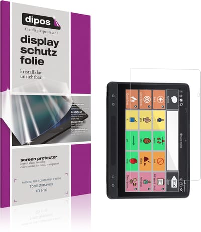 dipos – 2x Beschermfolie geschikt voor Tobii Dynavox TD I-16 | Krasbestendige & heldere Screenprotector Ultra-Thin
