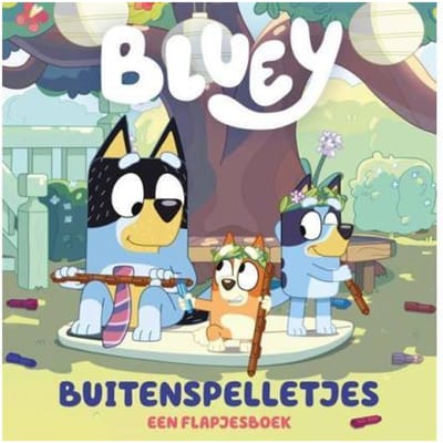 BLUEY Buitenspelletjes, flapjesboek Kartonboekjes Baby- en peuterboeken