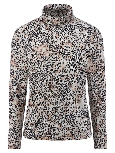 Shirt opstaand kraagje Van BASLER beige