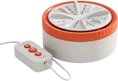 Mini wasmachine - Draagbare reiniger - Delicate was - Ruimtebesparend ontwerp - Compact formaat - Oranje
