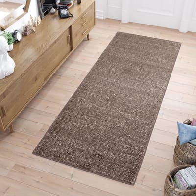 Tapiso Sari Tapijt Loper Bruin Duurzaam Modern Woonkamer Hal Slaapkamer Maat- 80x100