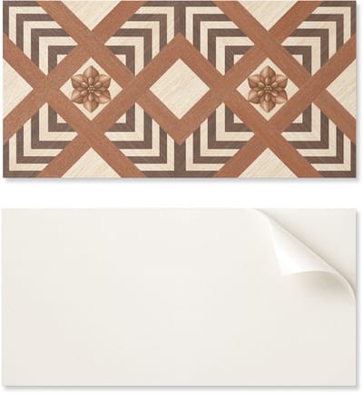 Zelfklevende vinyl muurdecoratie voor de hal met afbeeldingen, 100x50 cm, patroon met geometrische motieven.