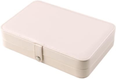 Juwelendoos Organizer - Sieraad Opberger - Ordelijk Opbergen - Ingebouwd Spiegel - 1500 Gram - Beige