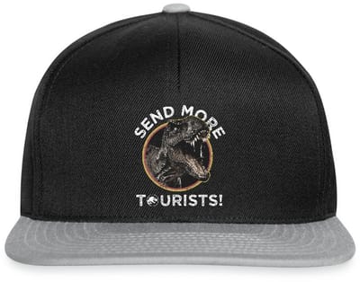 Jurassic Park T-Rex Send More Tourists! Snapback cap