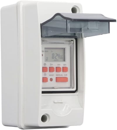 Allecto - Zwembadpomptimer - Programmeerbare tijdschakelaar - Waterdicht en gebruiksvriendelijk - LCD-display - Automatische regeling - Geschikt vo...