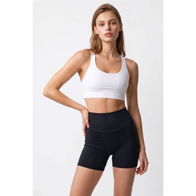 Hoge Taille Skinny Fietsshorts