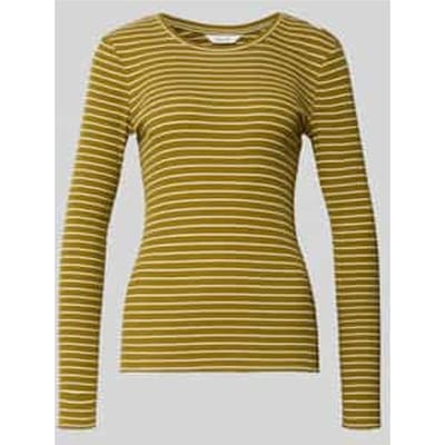 Slim fit shirt met lange mouwen van katoenmix model 'ANNA'