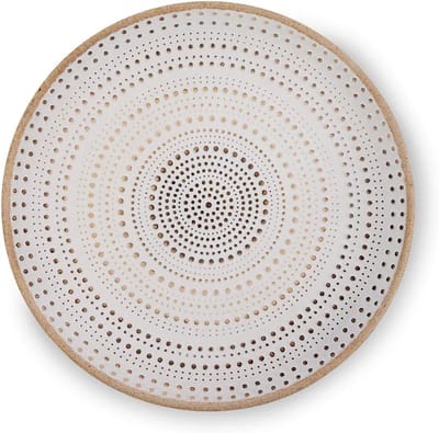Famanu - Decoratief oosters dienblad van hout 28x28 cm, moderne fruitschaal wit