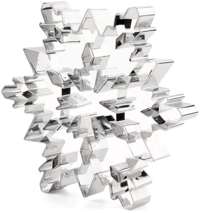 Dailygoods- Sneeuwvlokkoekjesvormen Roestvrij Staal - Koekjesvormen - Fondantbakvormen - Bakdecoratie - Voedselveilig - Licht en Duurzaam - Koekjesvorm