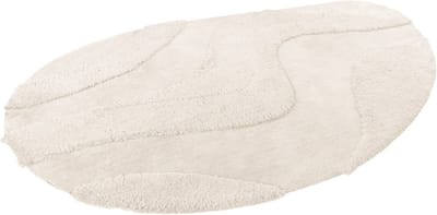 Lalee Milano Recycled Vloerkleed organische vorm organic hoog laag 3d Hoogpolig scandinavisch shaggy super zacht effen karpet 200x290 cm ivoor gebroken wit