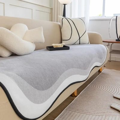 Verdikte Chenille Bankkussen voor Woonkamer Speciale Vorm Antislip Bankovertrek Hoekbank Handdoek Zitkussen Woonbescherming 70x70cm 1PC A