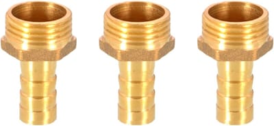 3-delige Messing Barbed Slangfitting Koppeling 12mm naar 1/2" Mannelijke BSP Draad Adapter voor Tuin en Waterleiding