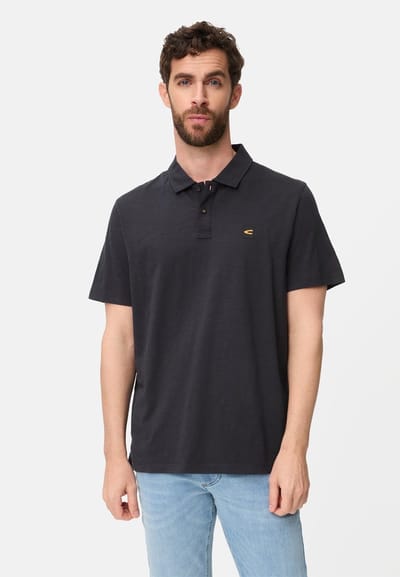 camel active Poloshirt van puur katoen - Maat menswear-S - Donkerblauw