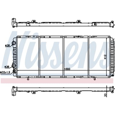Radiator, motorkoeling NISSENS 61393