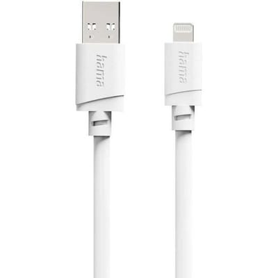 Hama 00201800 USB-laadkabel USB 2.0 Apple Lightning stekker, USB-A stekker 1 m Wit