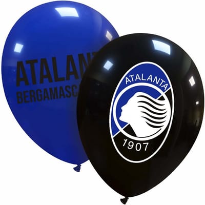 Officiële Atalanta BC ballonnen - 12 stuks - Zwart & Blauw / bulk (zonder verpakkingp)