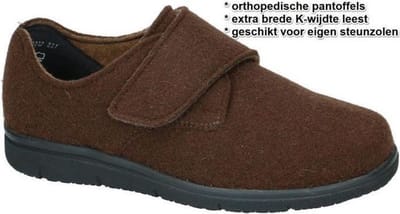 Solidus -Heren - bruin donker - pantoffels & slippers - maat 40