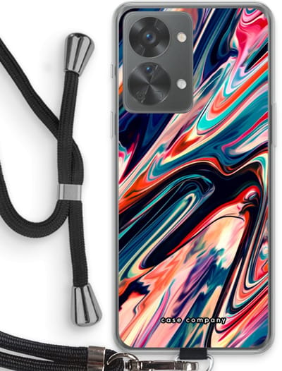 Case Company® - Hoesje met koord geschikt voor OnePlus Nord 2T hoesje met Koord - Quantum Being - Telefoonhoesje met Zwart Koord - Bescherming aan alle Kanten en Over de Schermrand