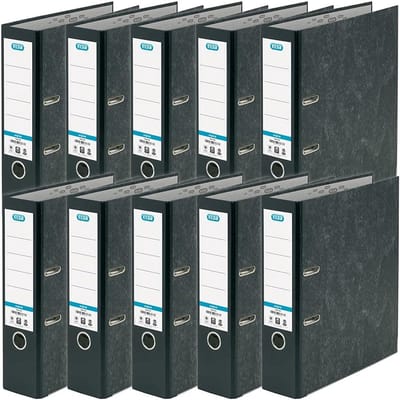 A4 Extra Breed Ringmap - Zwart - Pack van 10 - Papier op Karton