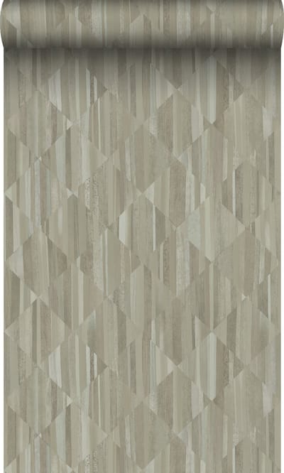 Origin Wallcoverings behang 3D-houtmotief taupe - 50 x 900 cm - 347867