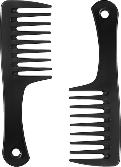 Krulkam set - Vingerstyler kam - Krullen stylen - Antistatisch koolstofvezel - Ca 16 cm - Zwart