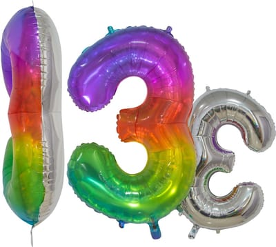 Folieballon 30" nmr. 3 - Transparant Regenboog