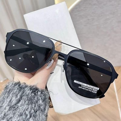 nouvelles lunettes de soleil pilote polygonales à double pont pour hommes haute qualité protection UV DS-9518