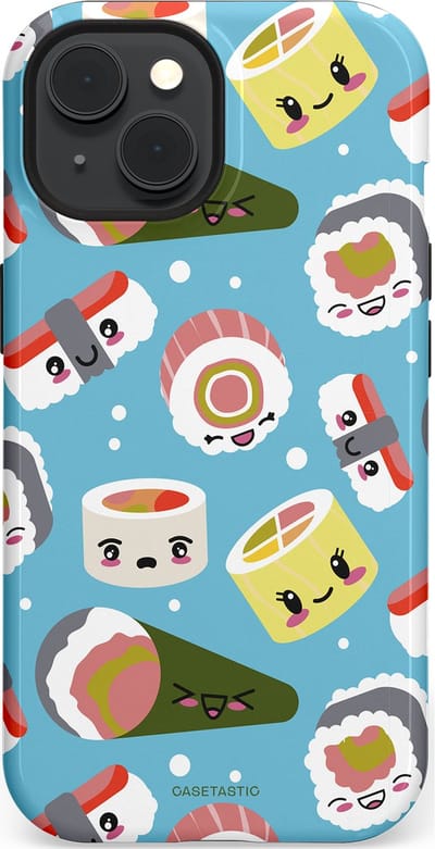 Casetastic Hoesje Geschikt voor Apple iPhone 15 Magsafe - Stijlvolle Beschermende Duo-layer Case - Sushi mania