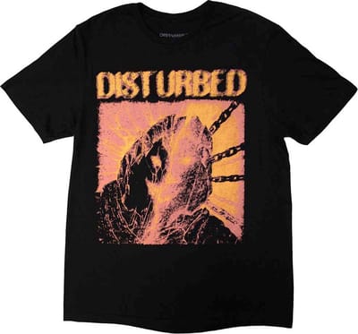 Disturbed - European Tour '23 Split Face Heren T-shirt - S - Zwart