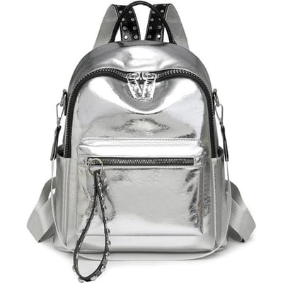 Nieuwe Casual Koreaanse Stijl Zilver Pendel Grote Capaciteit High-end Rugzak voor Dames gray