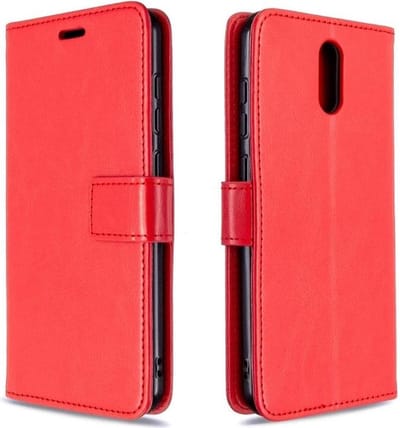 LuxeBass Hoesje geschikt voor Nokia 2 hoesje book case rood gsm hoesje - telefoonhoes - telefoonhoesjes