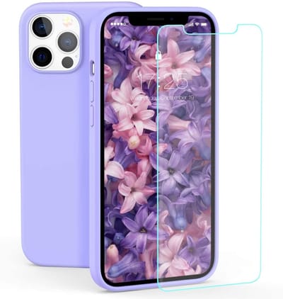 Hoesje Geschikt voor iPhone 12 Mini Hoesje - Soft Nano siliconen cover TPU backcover - Lila met 1x Screenprotector