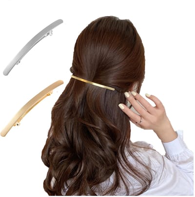 Dailygoody - Slanke haarspelden - Haaraccessoires voor dames - Goud en zilver - Decoratief haarsieraad - Perfect voor elke gelegenheid - Geschikt voor