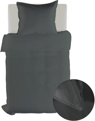 Yellow Dekbedovertrek Suite Nairobi - Gewassen Katoen - Beluga Grey - 140x200-220 cm - 100% Gewassen Katoen - Eenpersoons