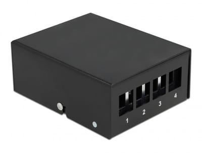 Delock Keystone Patch Panel 4 Port black