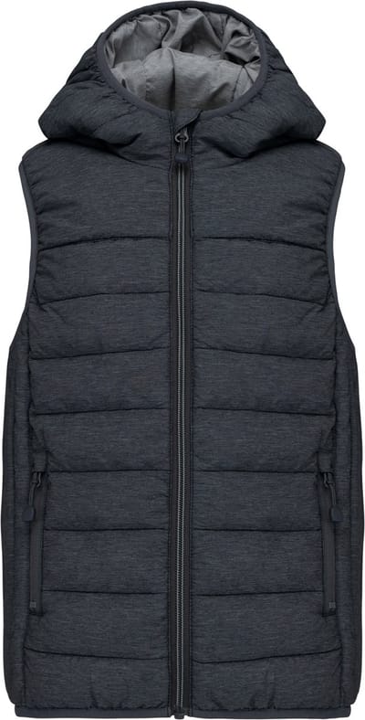 PROACT® Bodywarmer met capuchon volwassene PA237 - Marl Dark Grey - 3XL