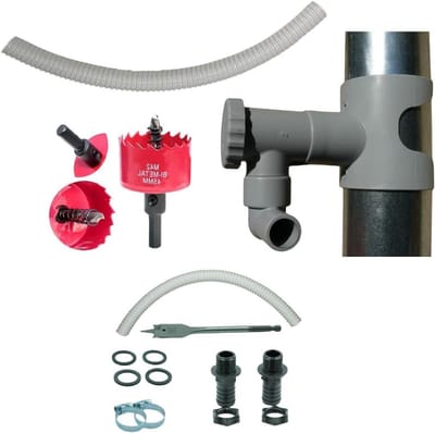 Regenwater Vulautomaat - Regenton Vuller - Water Opvangen - Zonder Regenpijp Zagen - 80-100 mm - Grijs
