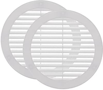 Set van 2 ronde ventilatieroosters met 15,2 cm flens en geïntegreerd muggennet voor ventilatie