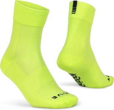 GripGrab - Lightweight SL Performance Zomer Fietssokken 1 Paar Coolmax Wielersport Sokken Regular Cut - Geel Hi-Vis - Unisex