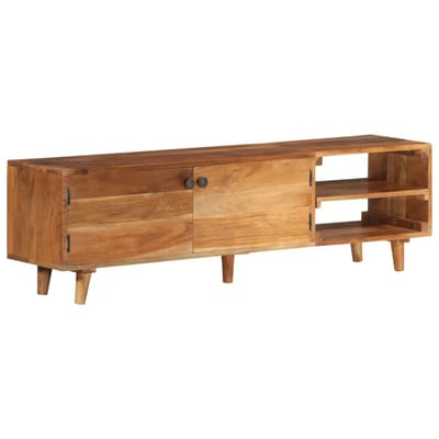 vidaXL - Tv-meubel - 140x30x40 - cm - massief - acaciahout - met - hongingafwerking