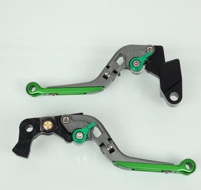 Levier frein embrayage pour moto Kawasaki 1000 Z 2017 alu CNC gris vert Neuf