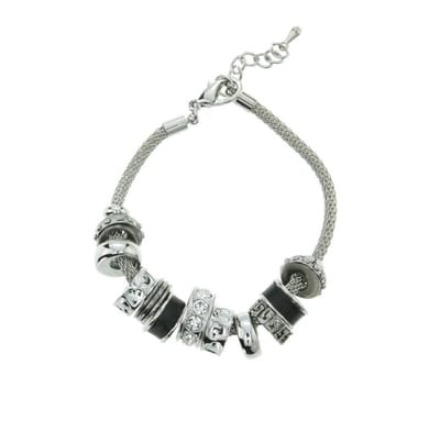 Behave - armband kralen zilverkleur - stijlvol en modern - dames
