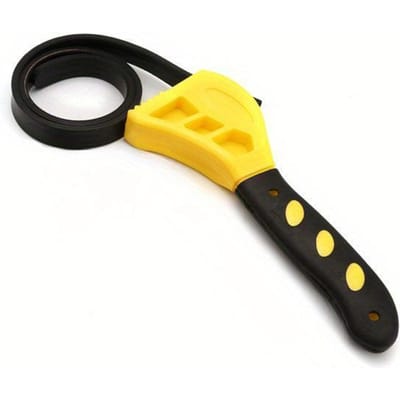 6-Inch Band Sleutel Olie Filter Trekkers Band Sleutel Ketting Sleutel Band Opener, Verstelbaar Demontage Gereedschap geel