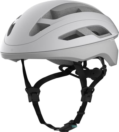 CRNK Angler Fietshelm – Volwassenen – 180 gram – Reflecterend – Licht Grijs - Maat M - Verstelbaar - 12 Ventilatiegaten - Heren Dames - Racefietshelm - 54 - 57 cm