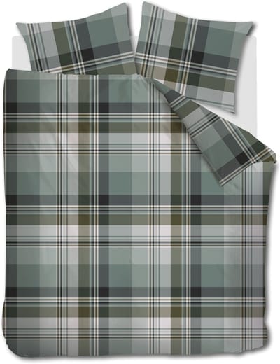 Beddinghouse Vernon dekbedovertrek - Lits-Jumeaux - 240 x 200/220 cm - Groen