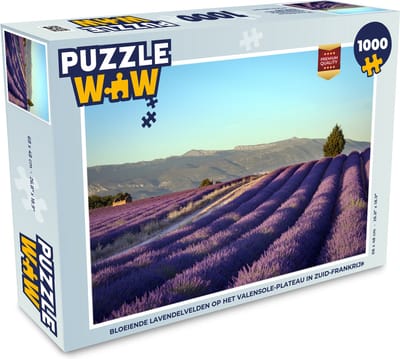 Puzzel Bloeiende lavendelvelden op het Valensole-plateau in Zuid-Frankrijk. - Legpuzzel - Puzzel 1000 stukjes volwassenen