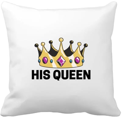 Akyol - his queen Kussen hoes - Verjaardag - haar - hem - grappige tekst - 40 bij 40 cm
