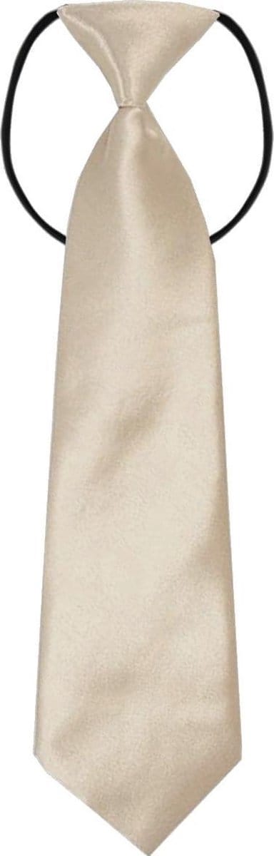 Fako Fashion - Kinderstropdas - Kinder Stropdas - Jongens Stropdas - Das - Effen - Elastiek - Beige